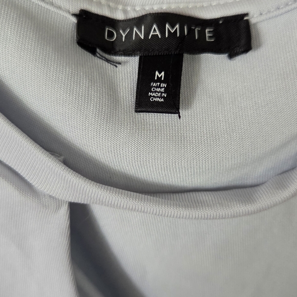 Dynamite Soft Gray Ruffle Blouse - Picture 2 of 2